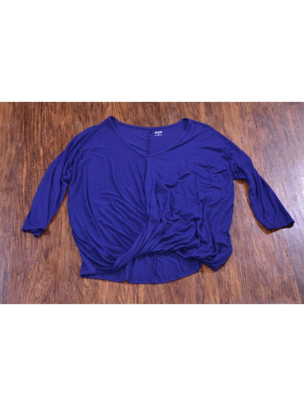 Womens Size Small Knot Front Blue Shirt Casual Basic Everyday Wear Lounge Comfy